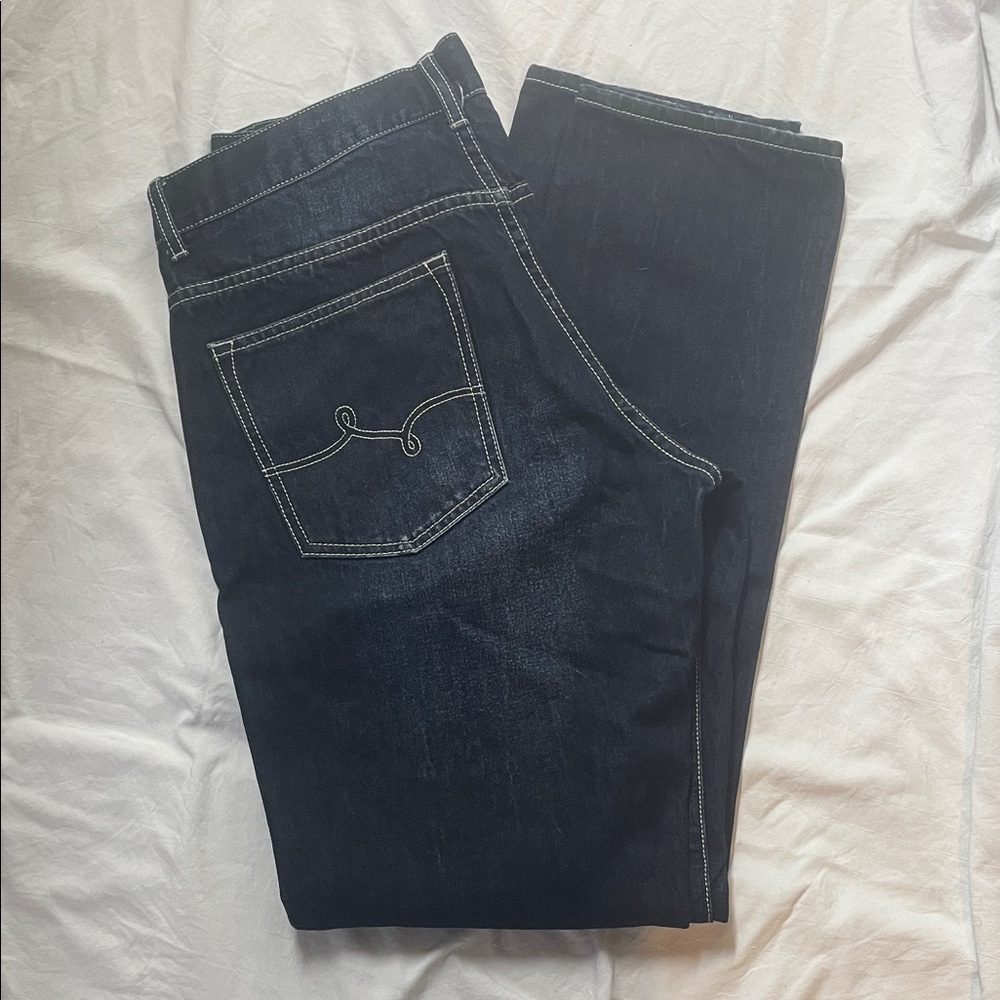 LRG Men's Deep Indigo Bootcut Jeans